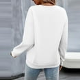 thumbnail image 6 of Womens Sweatshirt Basic Casual Crewneck Sweatshirts Long Sleeve Fleece Pullover Tops Cute Shirts, 6 of 7