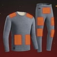 thumbnail image 3 of Heated Underwear Men, Womens Heated Thermal Underwear Set,Electric Heated Long Underwear Men's Winter Outdoor Sports Underwear with 18 Heating Zones, Heated Shirt Pants, 3 of 8