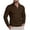 Coffee, variant on Yyuenw Mens Mock Neck Pullover Long Sleeve Quarter Zip Solid Sweatshirts Casual Athletic Slim Fit Sweatshirts for Men