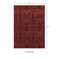 thumbnail image 3 of Prisma Electric Red 53" x 76" Solid Color Rug with Faux Silk Design, 3 of 3