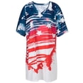 thumbnail image 2 of VILOVE Plus Size American Flag Dress for Women American Flag Patriotic Short Sleeve Loose Midi Dresses, 2 of 8