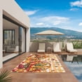 thumbnail image 3 of Plaid Pumpkins Fall Outdoor Rug for Patio/Deck/Porch, Non-Slip Large Area Rug 5 x 8 Ft, Harvest Thanksgiving Botanical Leaves Indoor Outdoor Rugs Washable Area Rugs, Camping Rug Carpet Runner, 3 of 8
