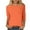 04-Orange, variant on GERsome Women's 3/4 Sleeve Tops Solid Color Shirt Drop Shoulder Crew Neck Tops Loose Fit Casual Blouses for Women S-2XL Army Green/L