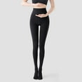 thumbnail image 2 of AINIYS Women's Skinny Leggings with Side Pocket High Waisted Elastic Waist Pants for Gym Workout Daily Errands Black Free Size, 2 of 9