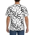 thumbnail image 2 of Naloa Hand Drawn Snake Men's T-Shirt Sport T-shirt Men's Basic Tee Casual Men's Shirt, Round Neck, Short Sleeves - XX-Large, 2 of 5
