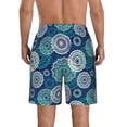 thumbnail image 3 of Naloa Bohemian Mandala Men's Beach Shorts, Surfing shorts, Swim trunks, Quick Dry Swim Trunks for Surfing Beach Fun - 3X-Large, 3 of 9
