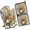 Vintage Flower, variant on Vintage Butterfly and Flower Kitchen Oven Mitt and Pot Holder Sets 2 Pcs for Baking, Cooking and Grilling, Heat Resistant Up To 392 °F