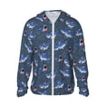 thumbnail image 1 of Vsdgher Sweat à Capuche Adulte Imprimé Requin pour Hommes Femmes, Manches Longues Protection Solaire Pêche pour Course Natation-TG, 1 of 7
