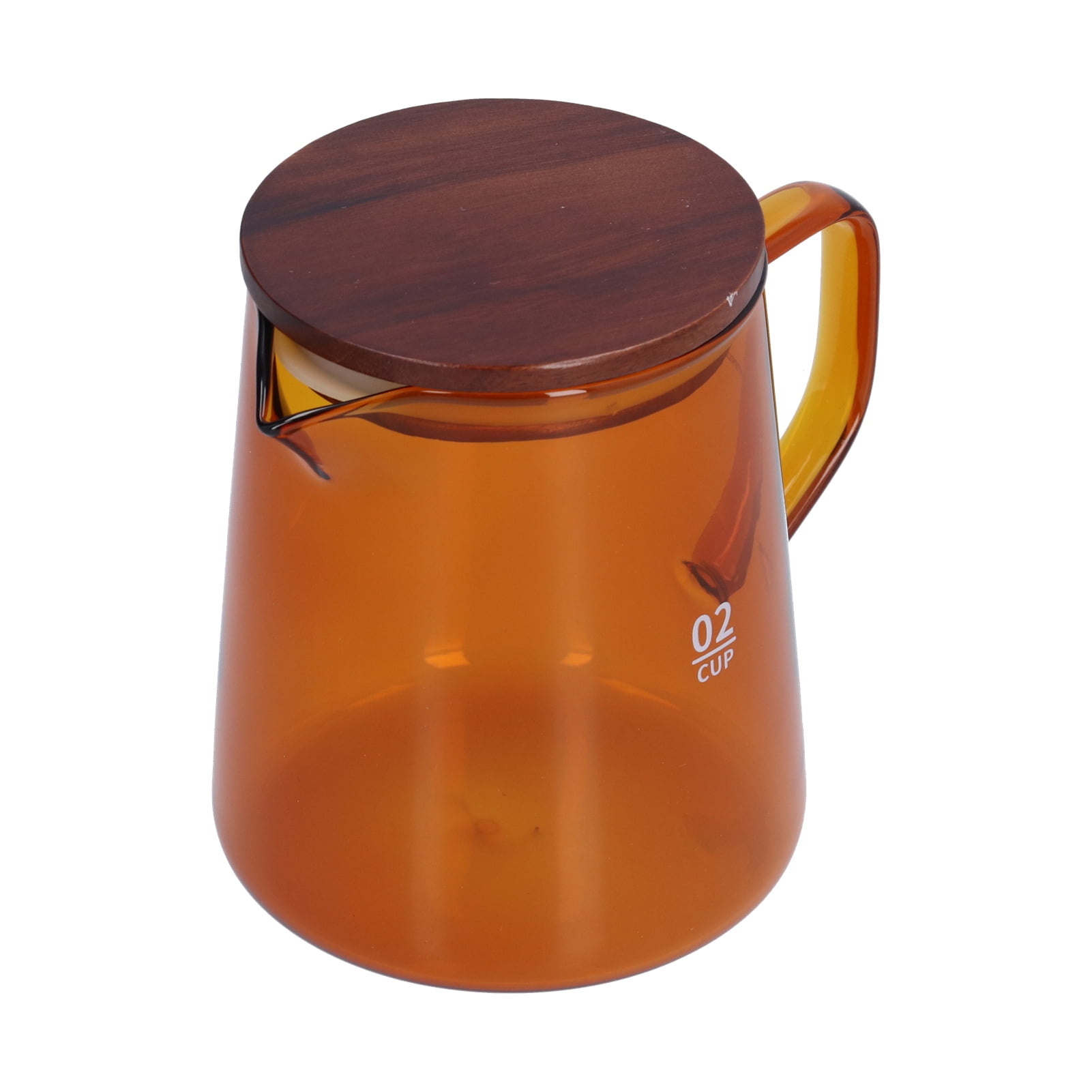 Elegant Borosilicate Glass Frothing Pitcher, Hand Blown Glass Classic Clear Glass Microwave Safe Electric Ceramic Stove Compatible, 500Ml