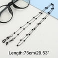 thumbnail image 4 of Unique Bargains 1 Pc Eyeglass Chain Glasses Chain Pearl Pattern 75cm L Black, 4 of 5