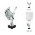 thumbnail image 4 of Modern Glam Abstract Eagle Sculpture with Uplifted Wings - Decorative Resin Polyresin Figurine for Contemporary Statement Art Decor, 4 of 8