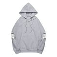 thumbnail image 4 of XIAONU Womens Hoodies Halloween Ghost Letter Print Drawstring Hooded Sweatshirt Long Sleeve Pocket Pullover Hoodie, 4 of 4