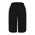 thumbnail image 7 of Hueook Capris Pants for Women Pants Casual Women Solid Color Elastic Waist Sports Casual Capris Pants with Side Pockets Black S, 7 of 7