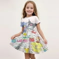 thumbnail image 2 of Sanrio Hello Kitty et Amis Été 2024 pour Enfants de 3 à 14 Ans Fille Robe Respirante Imitation Coton Manches Courtes FGS, 2 of 7