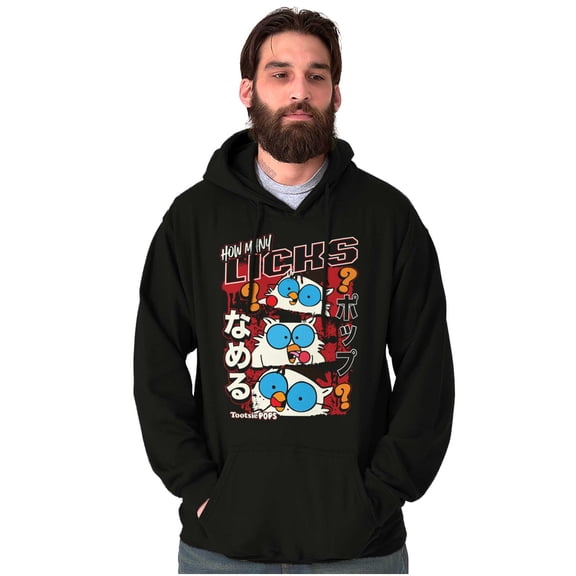 Tootsie Pop Owl Kanji How Many Licks Hoodie Sweatshirt Women Men Brisco Brands S