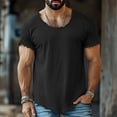 thumbnail image 4 of Men’s Sleeveless Tank Top Breathable Round Neck Cotton Casual Summer Undershirt, 4 of 4