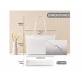 thumbnail image 3 of Bolso De Moda Leather Cercanías Alta Capacidad Para Mujer Xtellar blanco, 3 of 4