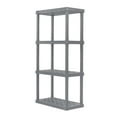 thumbnail image 3 of IRIS 4-Tier Plastic Storage Shelves, 48" H x 11" W x 23" D, 160 Lb Total Capacity, Gray, 3 of 12