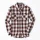 thumbnail image 1 of Camisa de flanela xadrez casual masculina, manga comprida, diseño de bolso duplo no peito, botão impresso, nova moda, 1 of 5