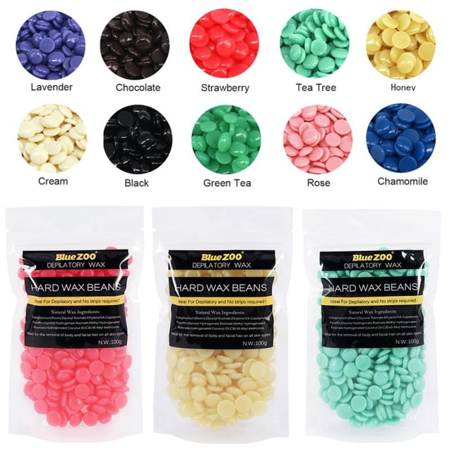 Wax For Depilation100g/Pack Wax Beans Depilatory Hot Film Wax Pellet Removing Bikini Face Hair Legs Arm Hair Removal Bean Unisex zhangyuxiang LED