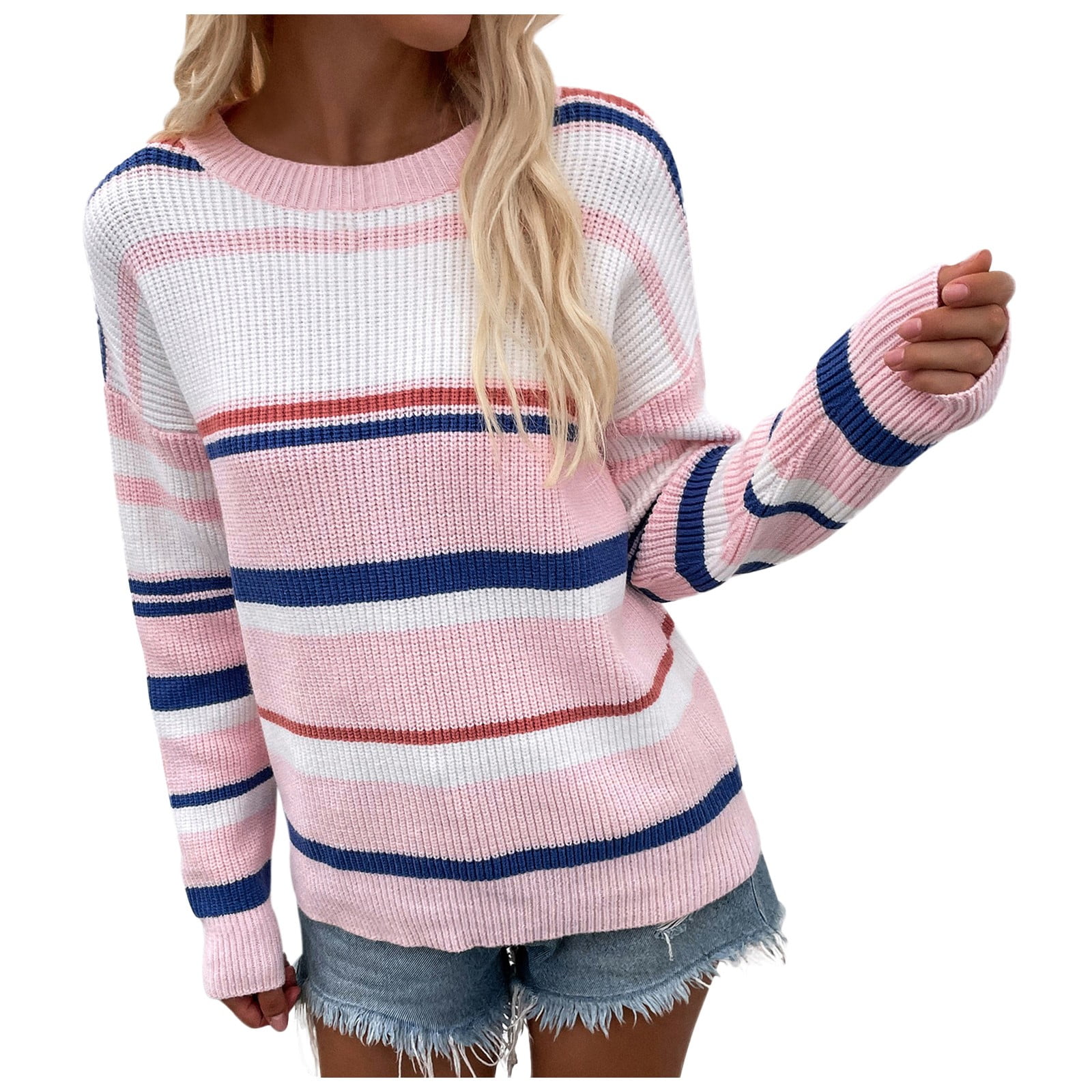 adviicd Pink Sweater Women's V Neckline Button Down Knitwear Lantern Sleeve  Basic Knit Cardigan Sweater Tops - Walmart.com