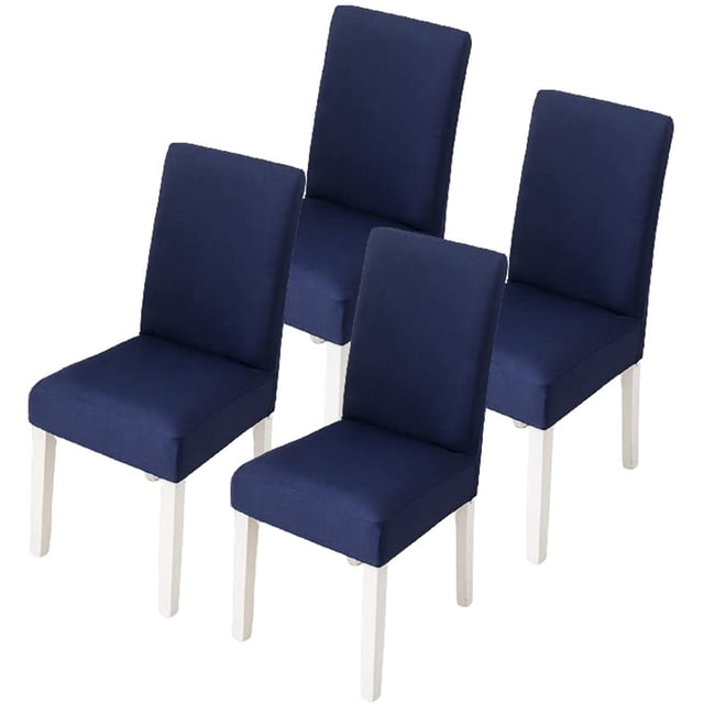 CANDeal 4PCS Dining Room Chair Covers Slipcovers Set, Spandex Fabric Fit Stretch Removable Washable Short Kitchen Chair Covers Protector for Dining Room, Hotel