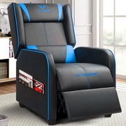 PUKAMI Gaming Recliner Chair for Adults 400lbs Racing Style Sofa Big and Tall PU Leather Recliner Seating Modern Ergonomic Lounge Recliner Chair Comfortable Home Movie Theater for Living Room