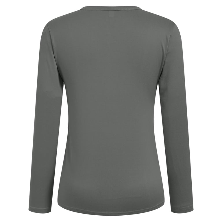 GEWSEY Women's Boat Neck Tops Long Sleeve Shirts Casual Fitted Tee