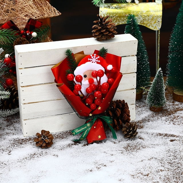 RV Ocho cajas de regalo de Navidad ramo de Navidad con algodón pino fruta ramo de flores secas Navidad manzana caja decoración 18*10cm Sailing Electrónica