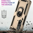 thumbnail image 6 of Compatible with Samsung Galaxy Z Fold 3 Protective Case,Heavy Duty Shockproof Armor Phone Case with 360° Rotating Metal Ring Holder Kickstand Military Grade Protection Rugged Cover,Gold, 6 of 8