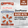 thumbnail image 5 of 60 ZeniPower Hearing Aid Batteries Size: 312, 5 of 6