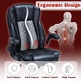 thumbnail image 4 of Silla de oficina HESL de 180 kg con reposabrazos abatibles y piel sintética transpirable, 4 of 6
