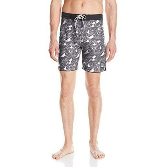 Drift Men's Shipwreck Board Shorts, Drift Along Grey, 36