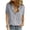 Gray, variant on Women's Summer Button Solid Color Short Sleeve Shirt Top Cardigan(Blue,10) Fall Fashion 2022 Spring Winter