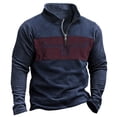 thumbnail image 2 of 2024 tendencia camisa de lana con cuello en V para hombres tendencia retro sudadera americana Otoño Invierno top de manga larga, 2 of 4
