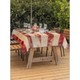 thumbnail image 4 of 60x120 Inch Outdoor Tablecloth with Umbrella Hole Zipper Rectangle Retro American Flag Rectangular Tablecloths Outside Waterproof Vintage Red Strip Star US Flag Patio Table Cover for Picnic Party, 4 of 8