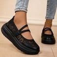 thumbnail image 5 of AJGRHE Women's Casual Shoes Lightweight Breathable Lace Up Sneakers For Summer Soft Sole Mesh Trainers Casual Everyday Shoes For Black 41, 5 of 5