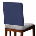 thumbnail image 2 of Pure Dark Blue Chair Back Covers, Removable Chair Covers for Dining Chairs Set of 4, Washable Chairs Slipcovers Back Seat Protector for Wedding Party 19"x20", 2 of 9