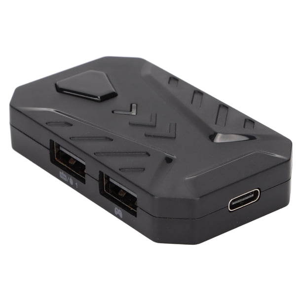 Adaptador De Controlador De Juego, Adaptador De Teclado Y Ratón, Configuración Gratuita, Plug And Play, Conexión USB Universal ABS Negra Para