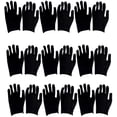 thumbnail image 1 of 12 pares de algodón reutilizable Gants de nettoyage pour Adultes Gants de Protection de main-d'oeuvre pour travaux industriels jardinage M Noir Ormromra YQ-0334, 1 of 6