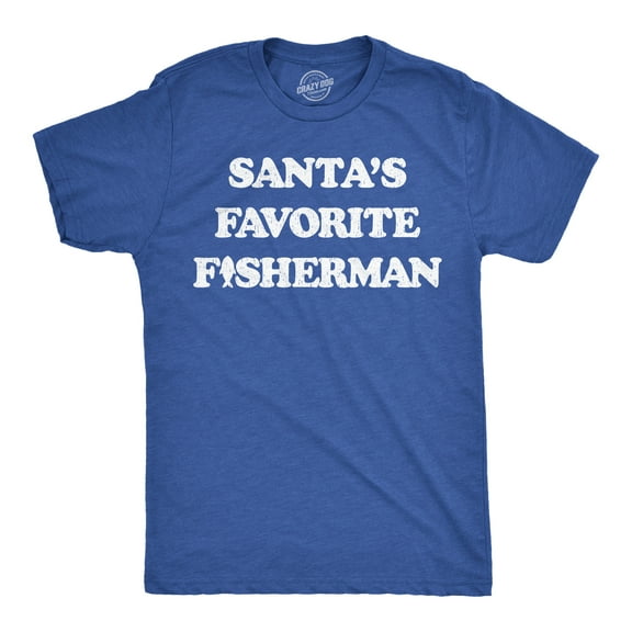 Mens Funny T Shirts Santas Favorite Fisherman Sarcastic Fishing Graphic Novelty Christmas Tee for Men Graphic Tees