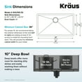 thumbnail image 4 of Kraus Standard PRO 32-inch 16 Gauge Undermount Single Bowl Stainless Steel Kitchen Sink with Waste Guard Continuous Feed Garbage Disposal, 4 of 12