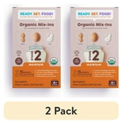 (2 pack) Ready, Set, Food! Organic Early Allergen Introduction Mix-Ins, 4+ Months, Stage 2 15 Day, Unflavored