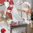thumbnail image 5 of Grey Christmas Sheer Curtains 84 Inches Long 2 Panels Set, Window Sheer Curtains for Living Room/Bedroom, Snowman Elk Balls Snowflake Xmas Light Filtering Rod Pocket Curtain 52'' x 84'' x 2, 5 of 7