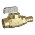 thumbnail image 1 of 1/2" Female Solder x 1/2" PEX Straight Stops and Isolation Valve, 1 of 1