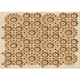 thumbnail image 1 of Ahgly Company Machine Washable Indoor Rectangle Transitional Brown Gold Area Rugs, 2' x 5', 1 of 7