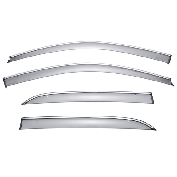 Wellvisors Side Window Visors Deflectors Rain Guards With Chrome Trim for 2003-2007 Honda Accord Sedan 3-847HD023