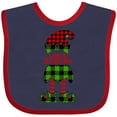 thumbnail image 3 of Inktastic Merry Christmas Elf in Red and Green Plaid Boys or Girls Baby Bib, 3 of 4