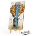 thumbnail image 1 of Cuadros Decorativos Pintura al óleo de elefante dorado por números, cuadro de lienzo, arte de pared DIY (YHKH-228) Tmvgtek embutido en tela, 1 of 9