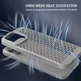 thumbnail image 2 of Hollow Heat Dissipation Phone Case For iPhone 14 11 12 13 15 Pro Max Plus With Lens Protection Shockproof Shell Frosted PC Cover, 2 of 6